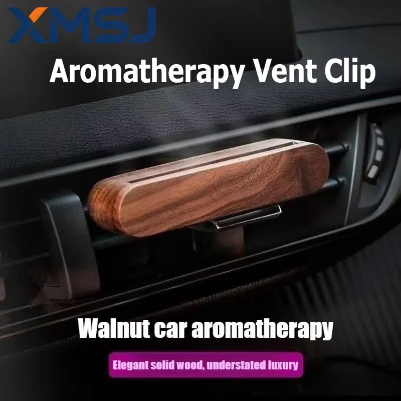 XMSJ Deodorante per Auto con Clip per Bocchetta di Ventilazione, Diffusore di Aromi in Legno per Oli Essenziali con Bastoncini Diffusori
