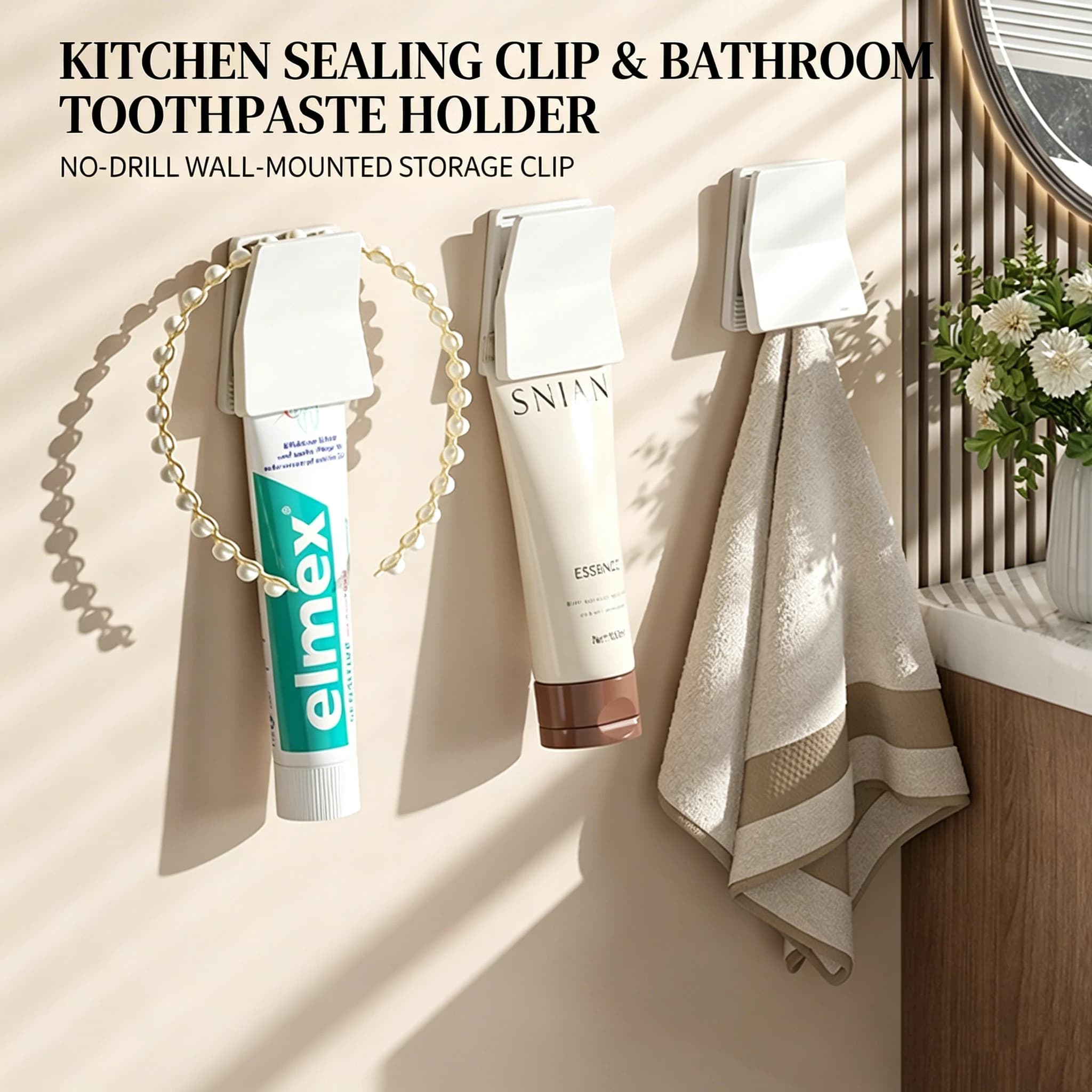 4pcs Kitchen Glove Holder, Dishwashing Glove Hook,Household Rubber Glove Storage Rack, Dishcloth Clip, Glove Hanger,Storage Clip