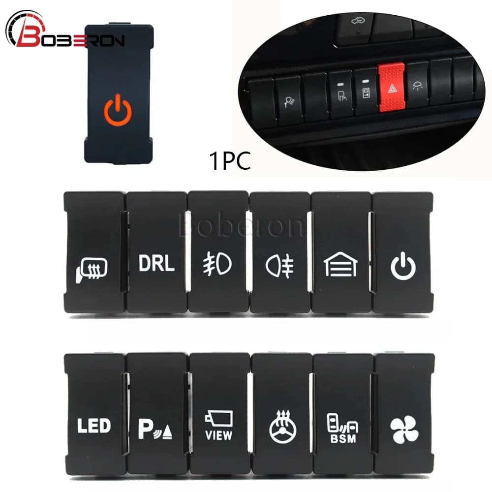 1PC Per Iveco Accessori Quotidiani Auto Fendinebbia LED DRL Potenza BSM Fendinebbia Ventola Radar specchio Ruota di Riscaldamento Interruttore di Pulsante Riscaldato