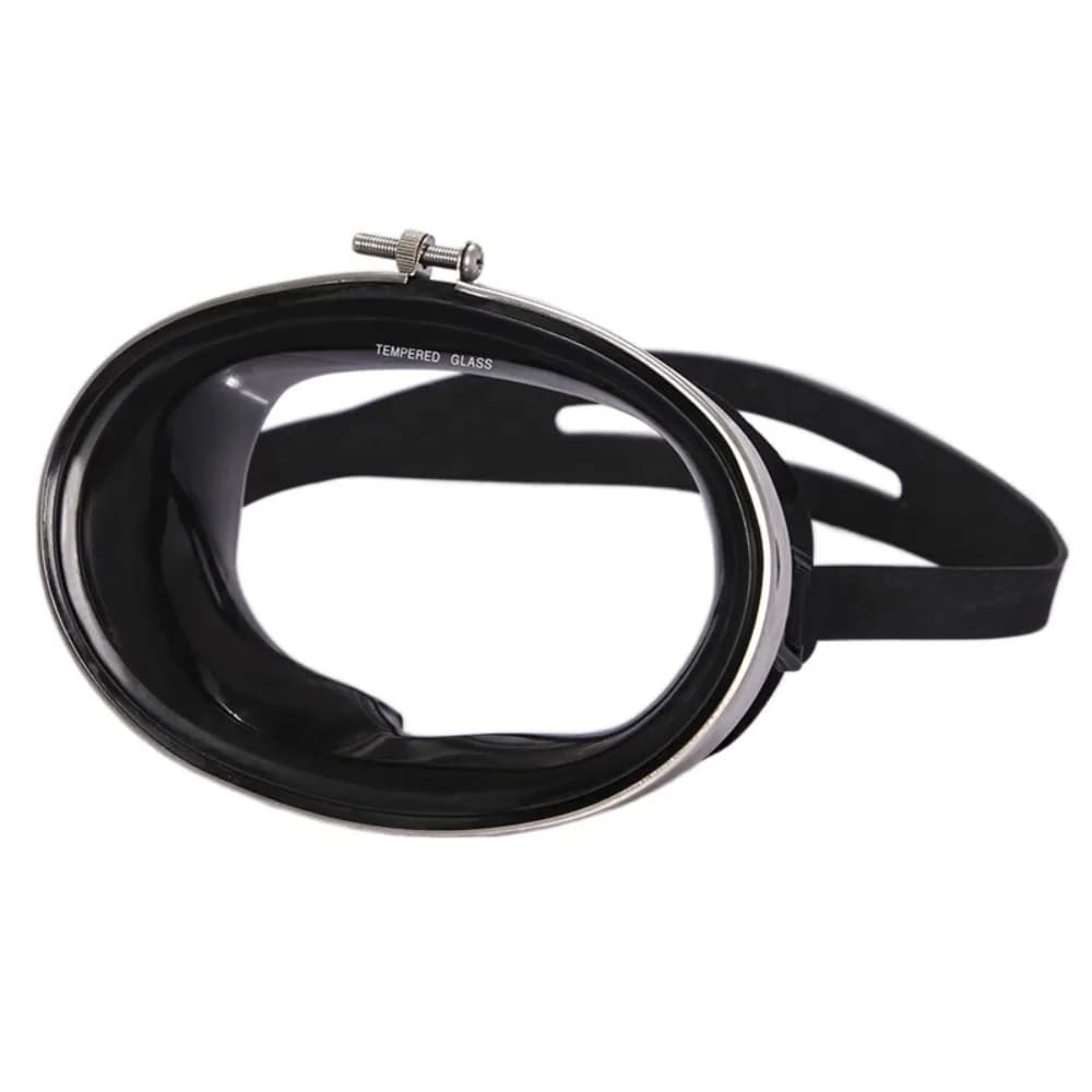 Tempered Glass Diving Glass, Black Silicone Underwater Mask, Stainless Steel Nuoted Eyelets, Pool Accessories