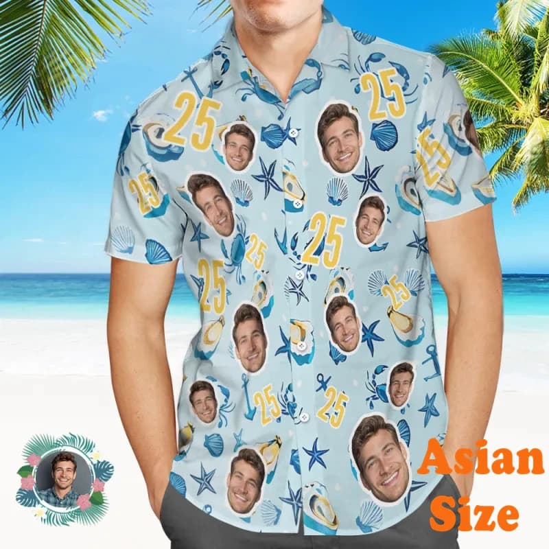 Face Customized Humour Shirts Men Women Party Hip Hop Funny Short Sleeve Shirts Number Custom Birthday Party Fashion Blouse Top