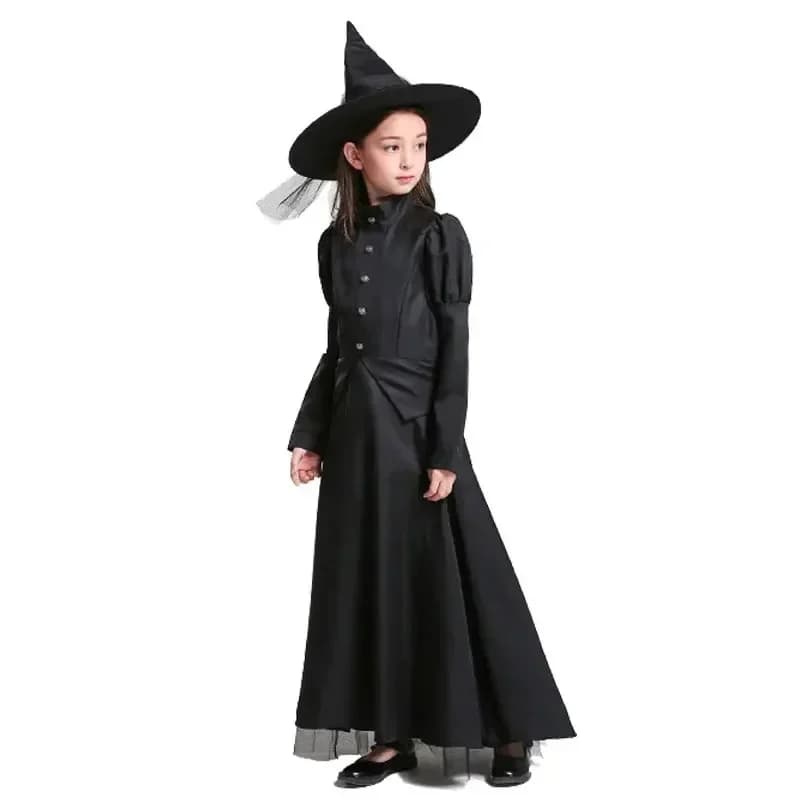 ♥ 2026 New The Wizard of Oz Halloween Stage Show Adult Black Witch Play Parent-child Costume Magician Dress Anime Co ★ Look at m