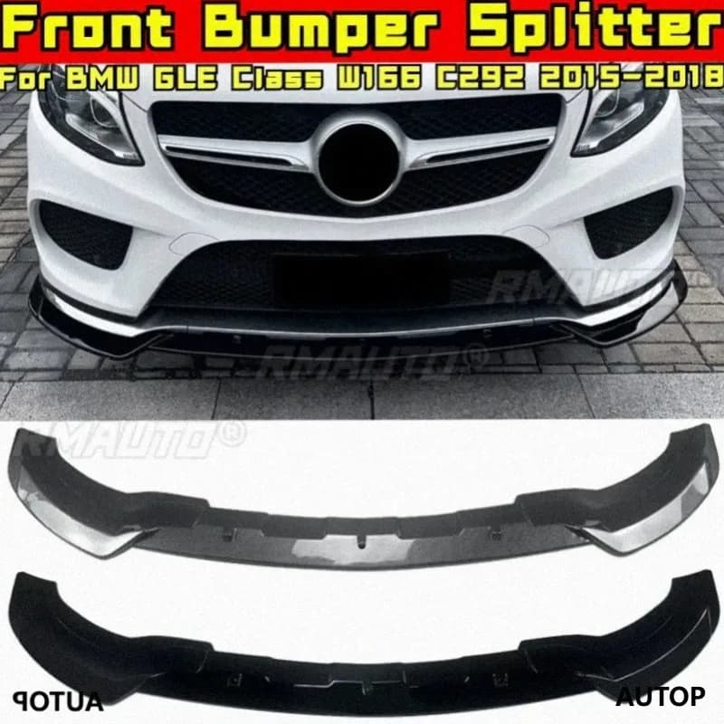 Car Front Bumper Lip Splitter Diffuser Spoiler Bumper Protector Body Kit For BMW GLE Class W166 C292 2015-2018 Styling Kits