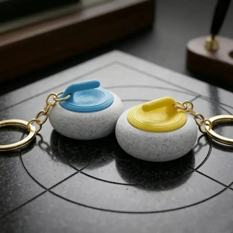 Mini Curling Iron Keychain Realistic Pendant Novelty Bag Charm Gift For Beauty Lovers