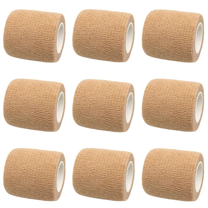 Nastro avvolgente per benda elastica autoadesiva sportiva colorata beige Fasce da 4,8 m per cuscinetti di supporto per ginocchio Dito Caviglia Palmo Spalla