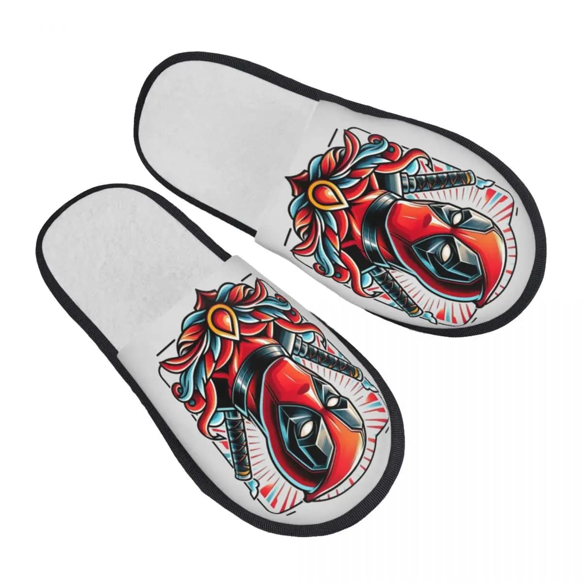 Personalized Slippers Deadpool for Hotel Guests, Women's Home slippers