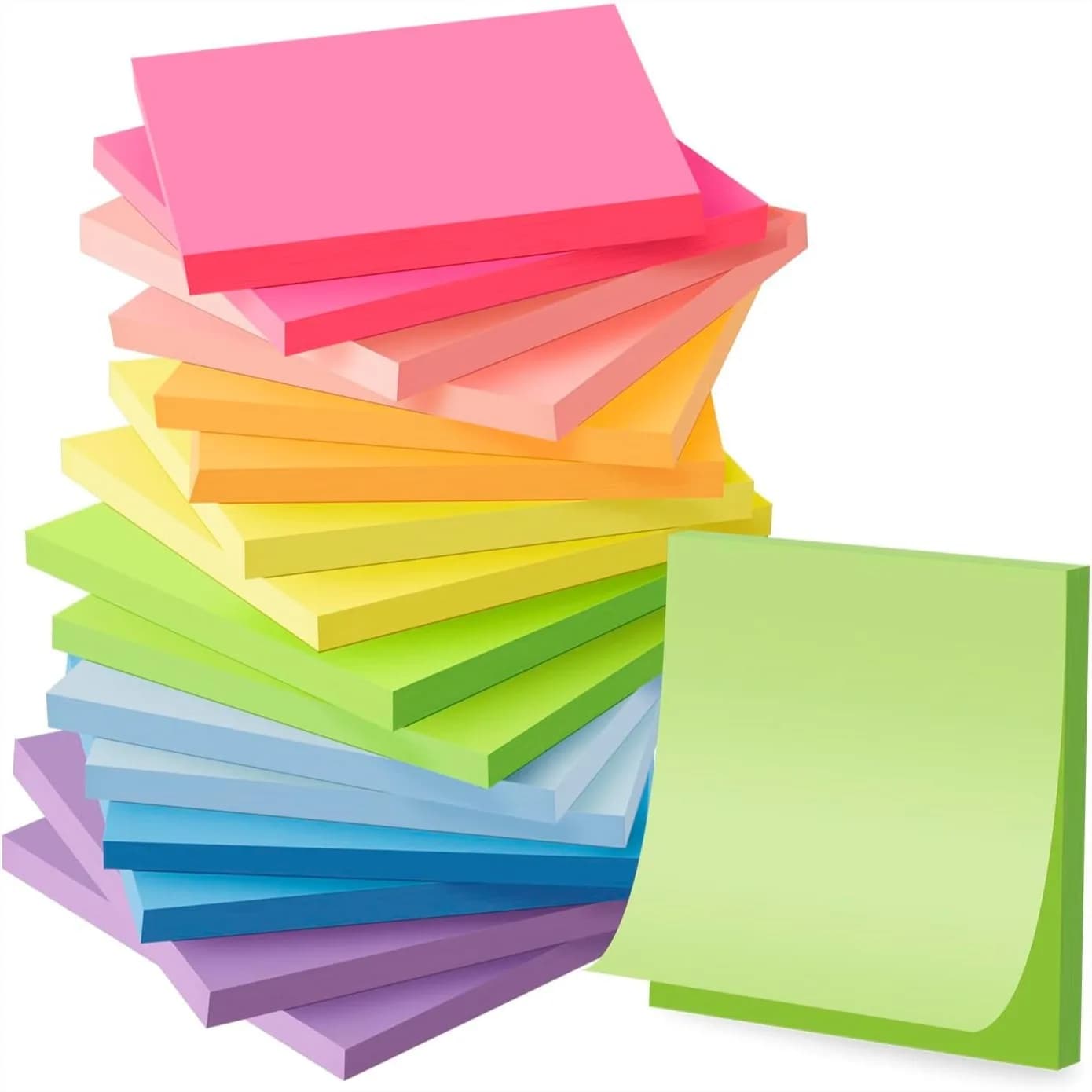 16 Pack Sticky Notes 3x3, Self-Stick Pads Bright Colors, Strong Adhesive for Office School Home