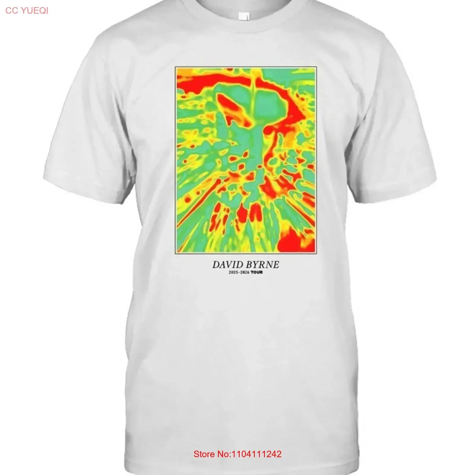 Maglietta David Byrne 2025 2026 Tour Who Is The Sky Concert vintage lavata unisex uomo moda streetwear leggermente casual