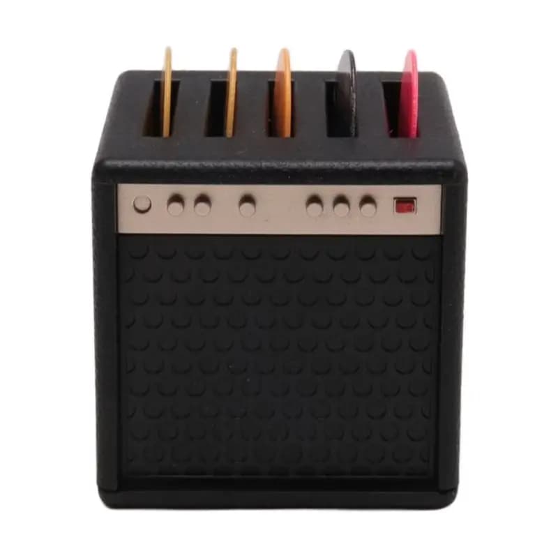 ABJM-Mini porta plettri per chitarra con 5 plettri per chitarra, custodia per plettri per ukulele, regali perfetti per gli appassionati di chitarra