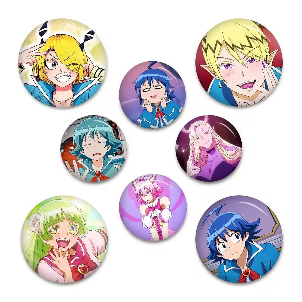 Benvenuti a Demon School! Spille della serie Iruma-Kun Cute, distintivi divertenti, brocche con animali dei cartoni animati, regalo per zaini e vestiti