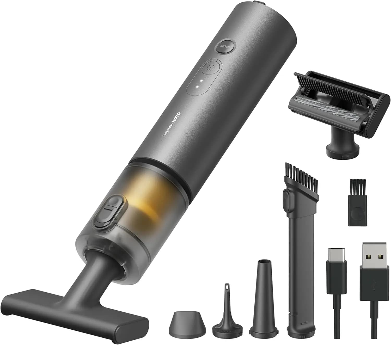 Aspirapolvere Portatile Senza Fili per Auto, Mini Aspiratore 4-in-1 con Forte Aspirazione da 20000Pa per Auto, Scrivania, Pulizia Domestica