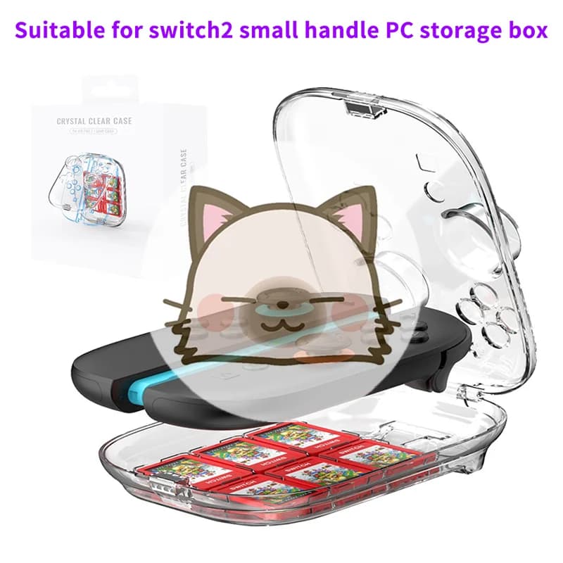 Nuova custodia trasparente per Switch 2 Joy-Con, custodia protettiva trasparente antipolvere per Switch 2, scatola porta schede di gioco