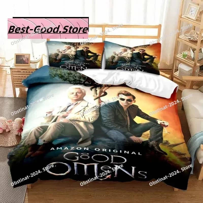 Stampa 3D Buoni Presagi Film Angeli Set di biancheria da letto Ragazzi Ragazze Twin Queen King Size Copripiumino Federa Letto ragazzi Camera da letto per adulti