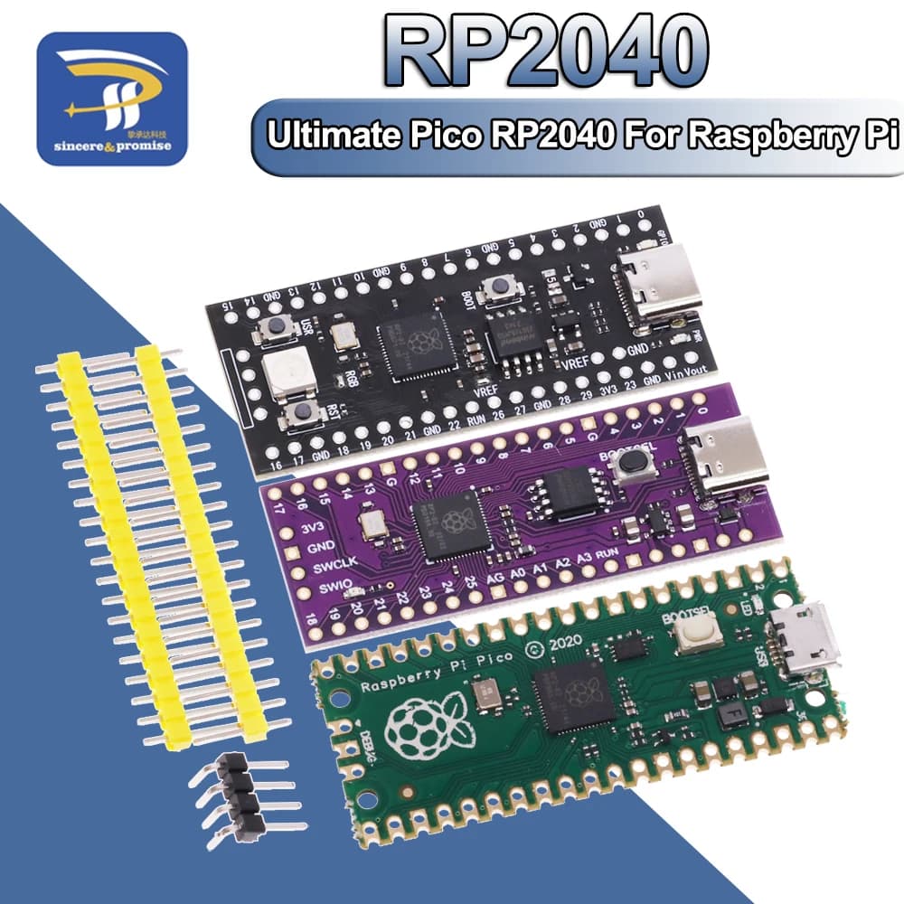 Raspberry Pi Pico TYPE-C High Performance Microcontroller Card RP2040 128Mbit 4M 16MB Dual-Core Arm Processor