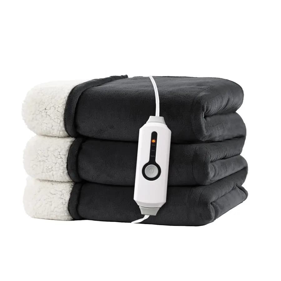 Coperta riscaldata 72x84 Full Size DualSided con micropeluche Amp Tessuto Sherpa, 4 impostazioni di calore Amp 10 ore di spegnimento automatico, macchina Washa