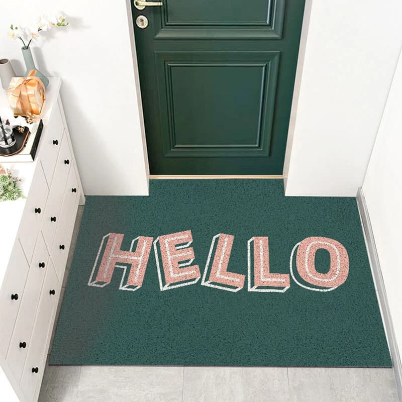 Divertente design eccentrico Tappetino personalizzato Lettere da pavimento creative Ingresso Tappetino per intrappolare sporco Resistente all'usura per la casa Antiscivolo Inaugurazione della casa