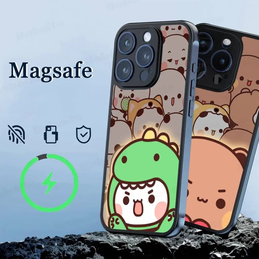 Cute BUBU DUDU Phone Case Magnetic Case For iPhone 17 16 15 14 13 12 11 For Magsafe Wireless Charge Cover