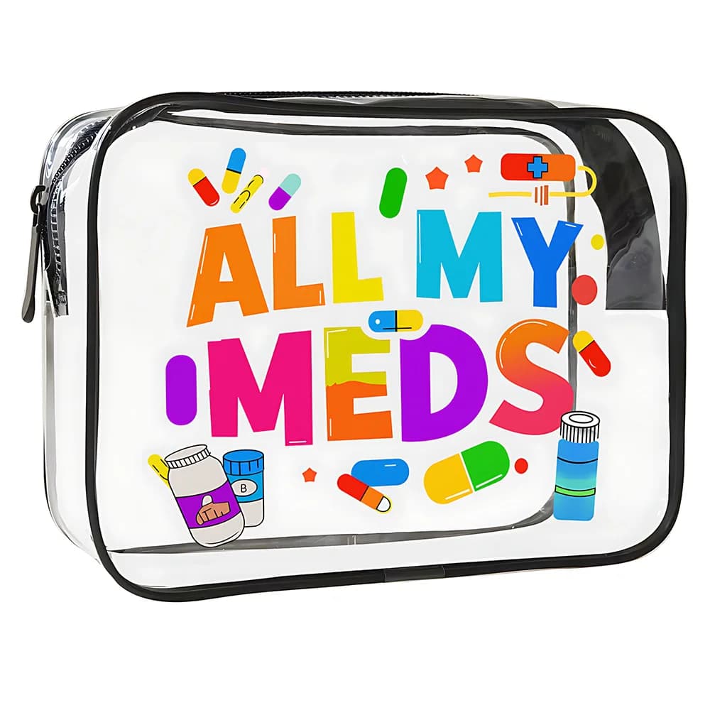 1PC Clear Makeup Bag Travel Toiletry Bag Pouch Cosmetics Cosmetic Bag Transparent TSA Wash Organizer Zipper Handbag