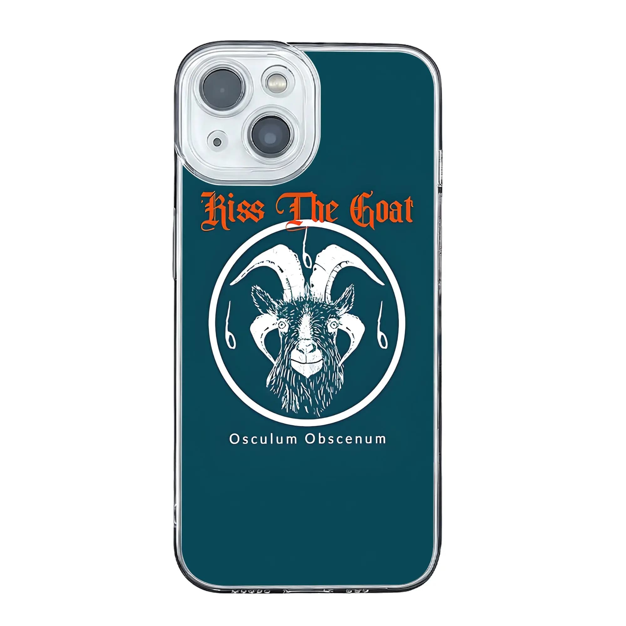 Cover anti-collisione Kiss The Goat per iPhone 17 16 15 14 13 12 11 Pro Max