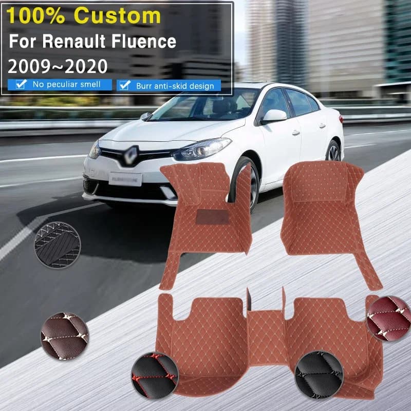 Tappetini auto 3D per Renault Fluence Dongfeng Fengnuo E300 EV 2009 ~ 2020 5 posti cuscinetti impermeabili tappetino set completo accessori auto