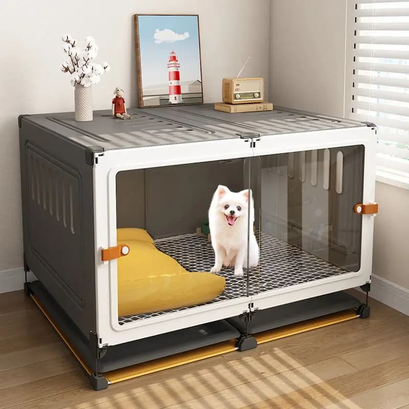 Gabbia per cani da interno per la casa Lettino multifunzionale per cani di piccola taglia Ampio spazio Recinzione per cani traspirante Comodo letto interattivo per animali domestici
