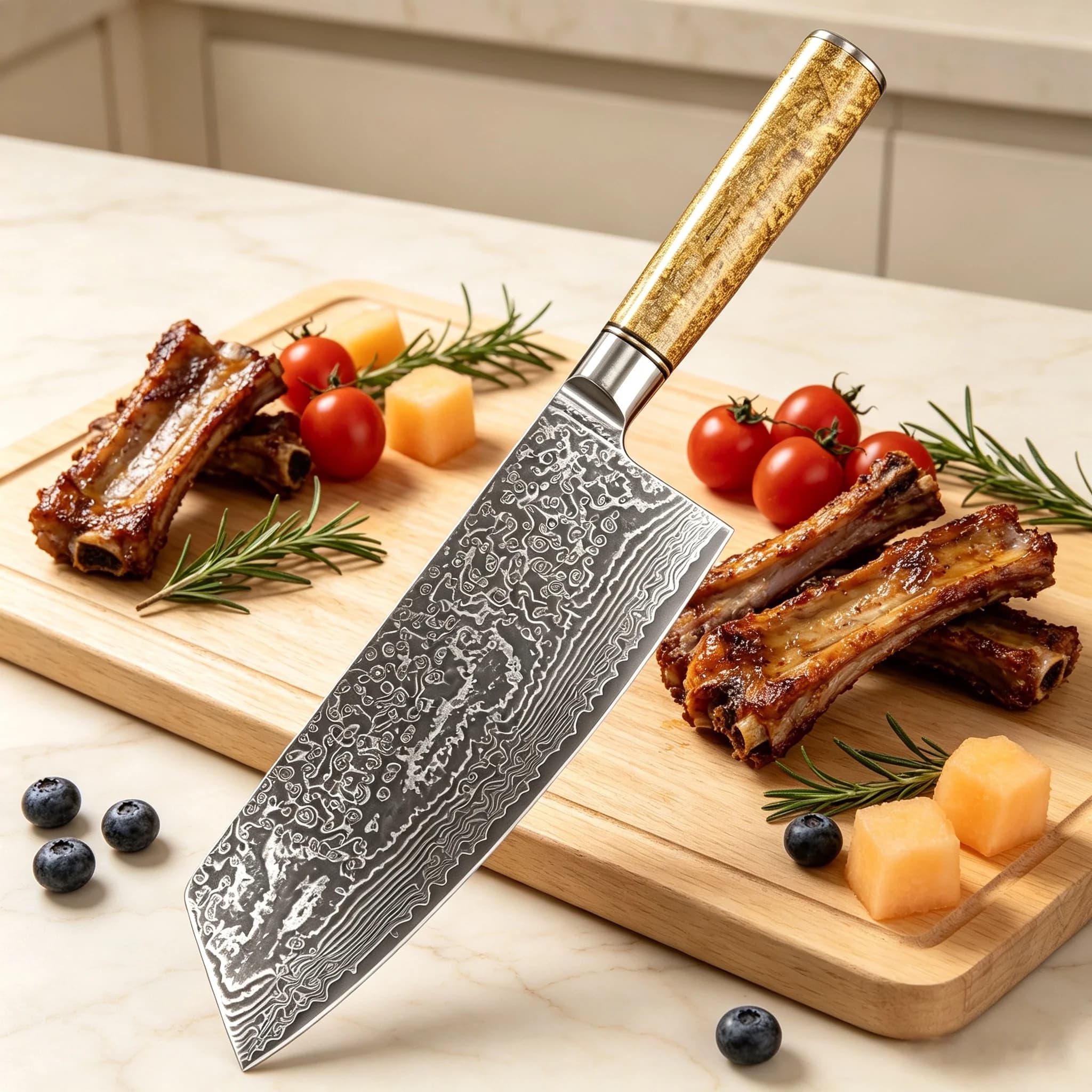 High Quality Damascus Steel 67 Layers Chef Knife Cleaver Fish Meat Slicing Cutting Knife Kitchen Knives Kitchen Essentials Tools