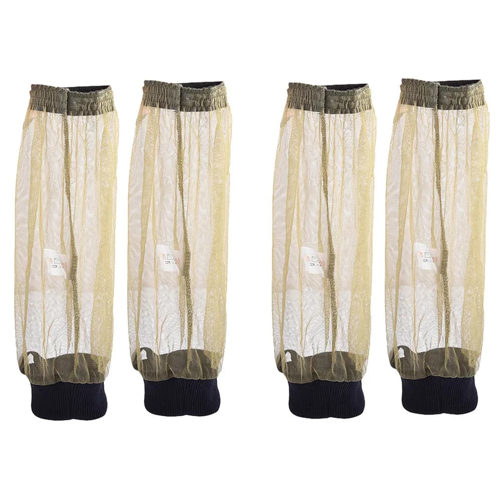 2Pairs Insect Protection Pants Leg Covers Shield Ankles from Bites Lightweight Compact Mesh Net for Hiking Camping Fishing