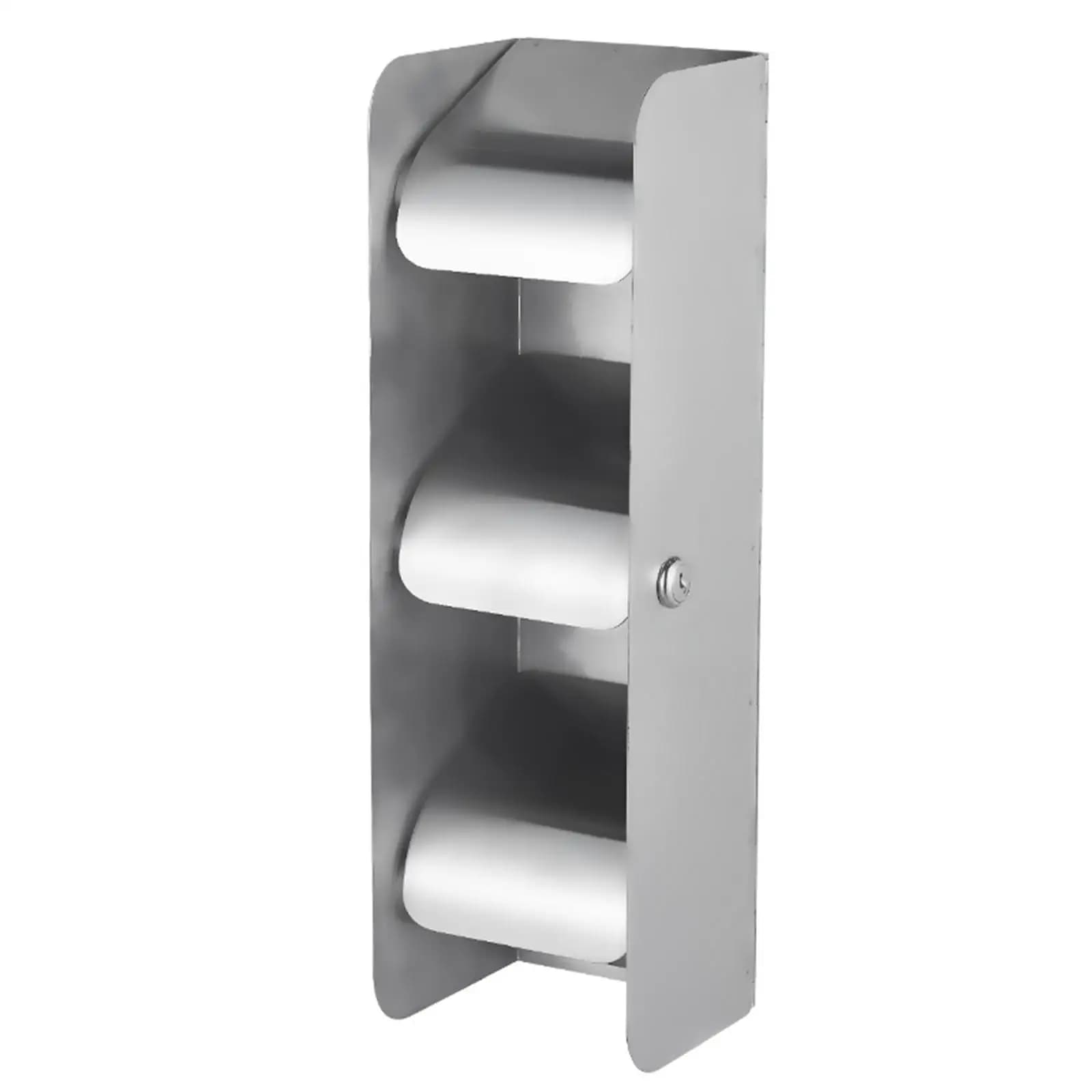 Adhesive Toilet Tissue Hanger Stainless Steel Wall Mount Tissue Roll Dispenser Easy Clean Rounded Corners for Bathroom Accessory