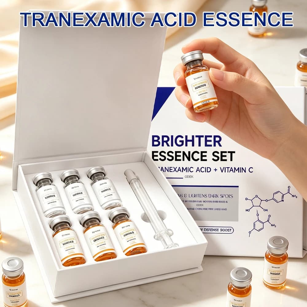 Korea 5ml*6Pcs Tranexamic Acid & Vitamin C Ampoule Skin Booster Serum Brighten Repair Skin Barrier Moisturizing Skin Care