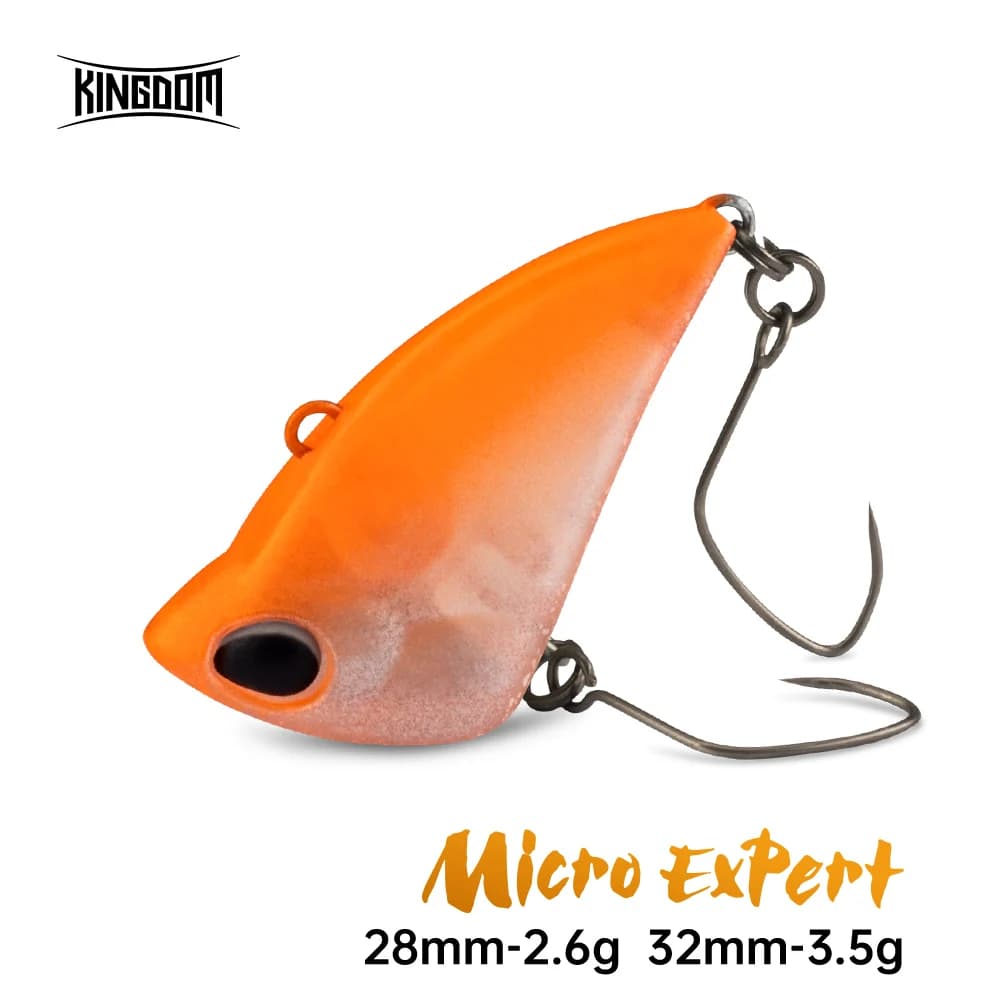 Kingdom Fishing Lure Micro Expert Sinking Vib 2.6g 3.5g 28mm 32mm Esche Artificiali Affondanti Dure Vibraton Swimbait per Trota e Persico
