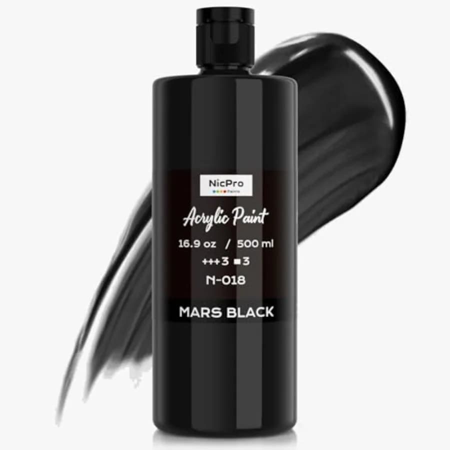 Large Acrylic Paint 16.9 oz, 500 ml,Rich Pigments, Non Toxic Craft Paint for Multi Surface, Canvas, Wood, Leather, Ceramic, Fab