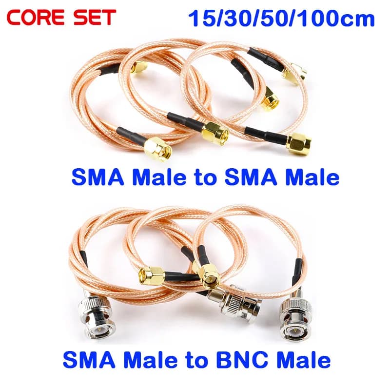 SMA-J maschio a BNC-J connettore maschio RP SMA 2 doppio connettore maschio RF cavo coassiale RG316 lunghezza filo 1M 15CM 30CM 50CM 100CM