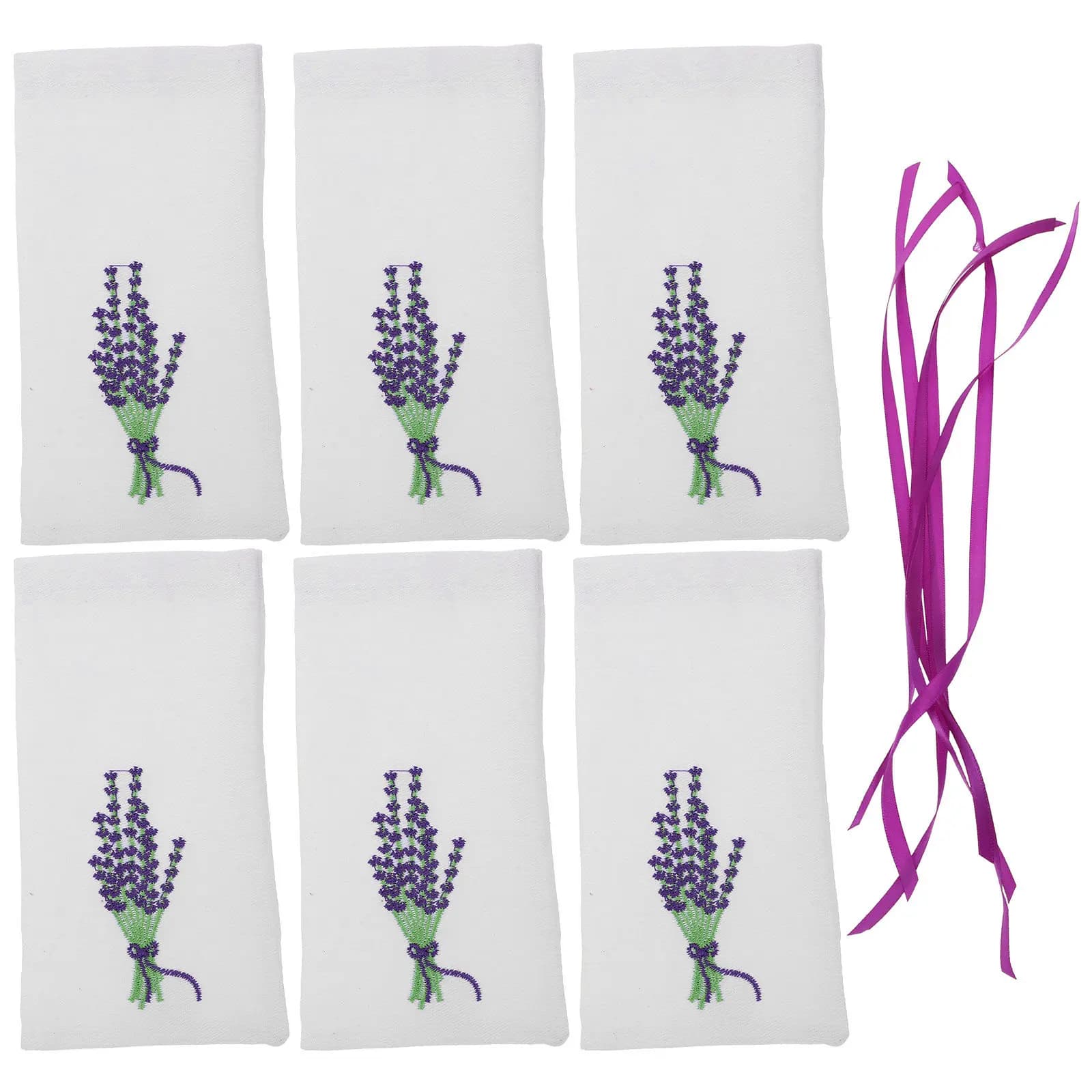 Confezione da 6 Sacchetti con Coulisse Profumati alla Lavanda, Buste Naturali per Gioielli, Fiori, Semi, Caramelle e Regali