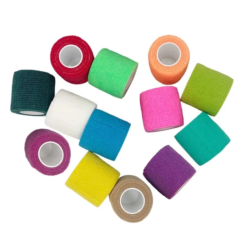 6 pz 5/7.5 cm Vendita Calda Colorato Sport Autoadesiva Benda Elastoplast Per Il Supporto Del Ginocchio Pad Dito Caviglia Palmo Spalla