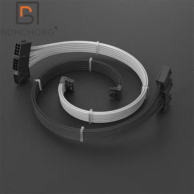 90 gradi 12 + 4pin 12VHPWR a 3 pz 4 pz pci-e GPU 8pin scheda Video grafica PCIE 5.0 RTX4080 RTX4090Ti cavo di prolunga adattatore PSU