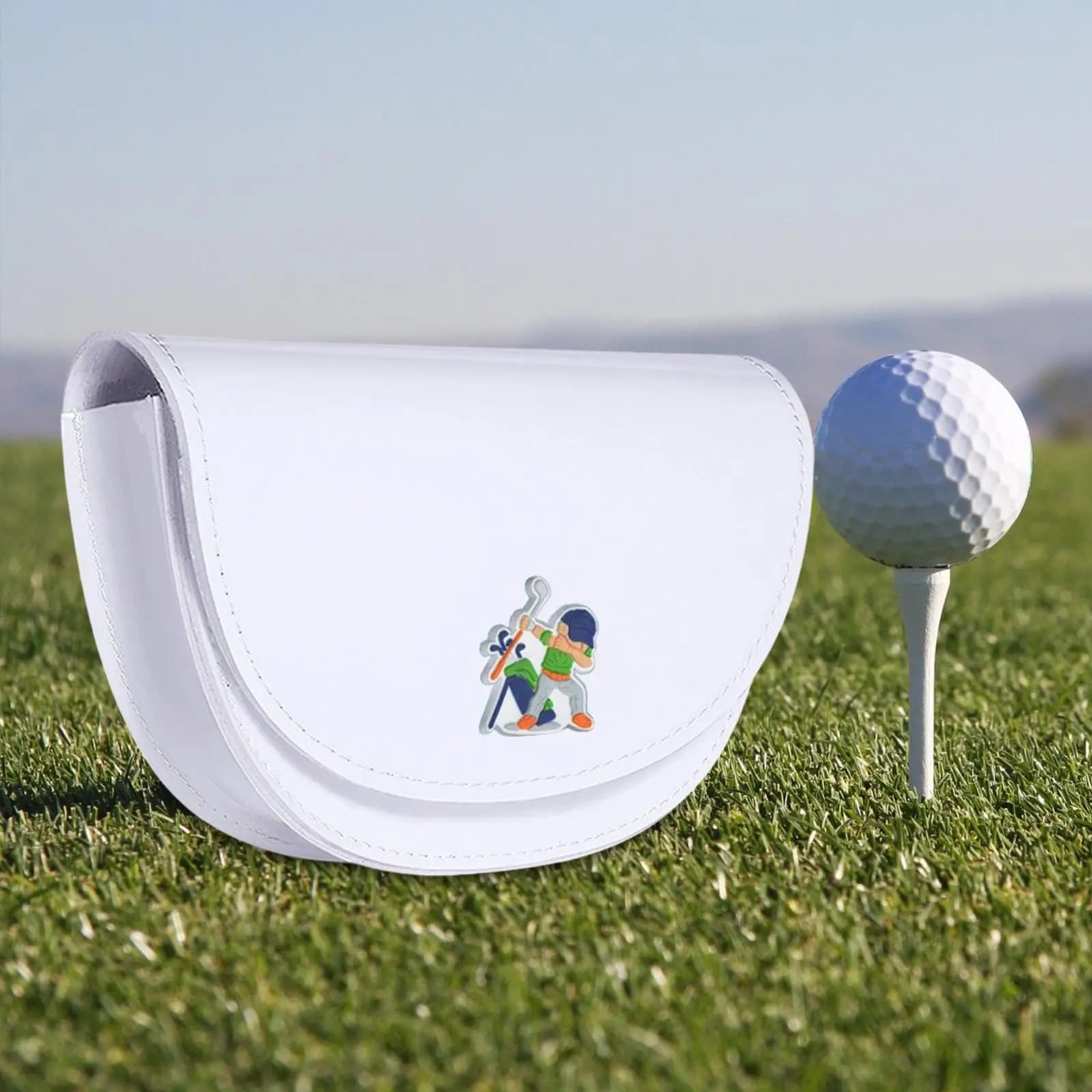 Accessori Sportivi, Custodia per Telemetro da Golf in Pelle PU Impermeabile, Borsa da Cintura per Palline da Golf per Uomo e Donna