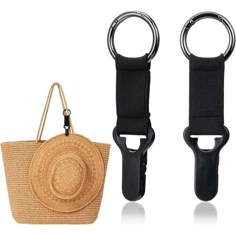 2 Pack Hat Clips for Travel - Hands-Free Hat Clamps for Fashion Hats, Ideal for Luggage, Backpacks, and Vacations
