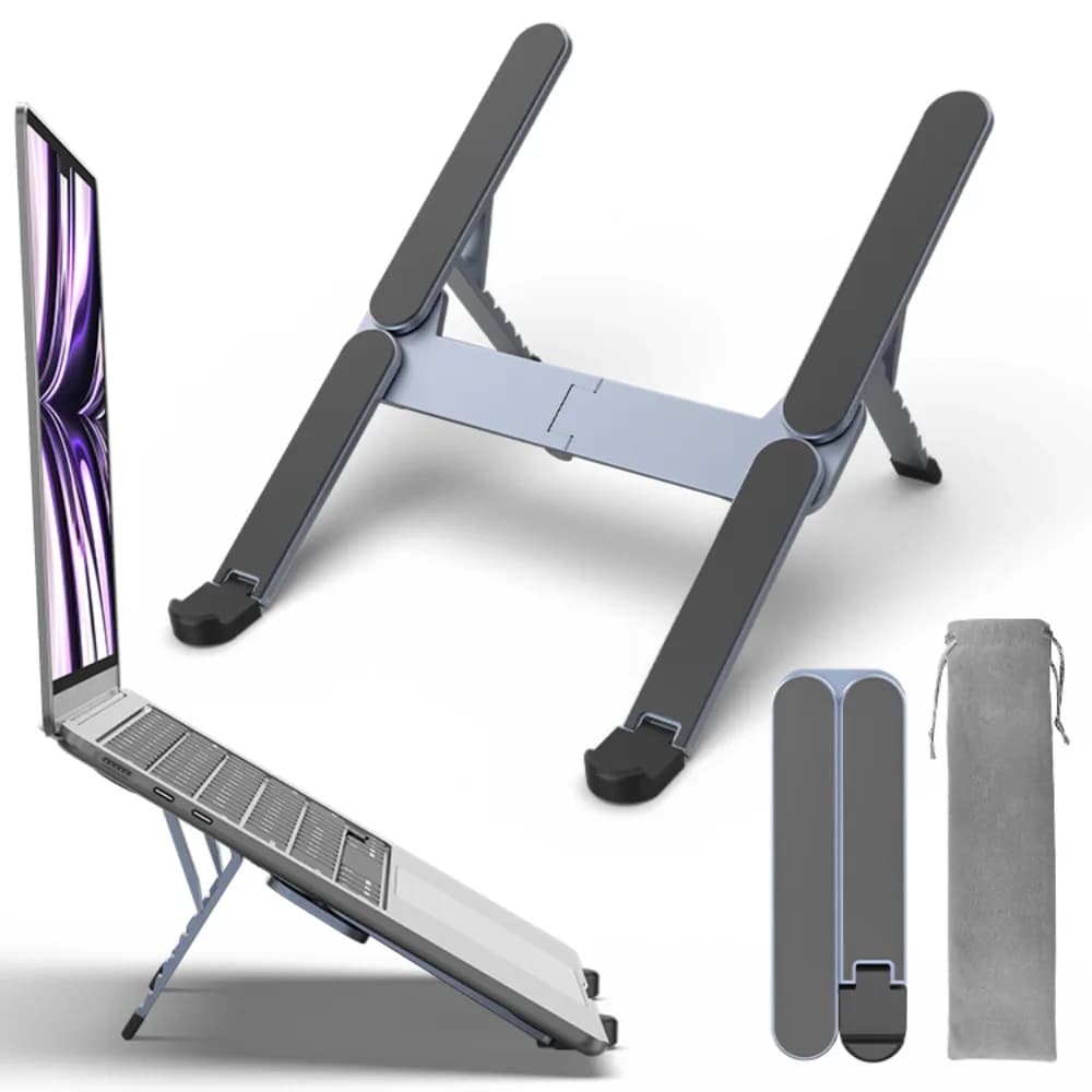 Portable Aluminum Alloy Laptop Stand Lightweight Foldable Tablet Stand Height Adjustment Adjustable Angle Laptop Holder