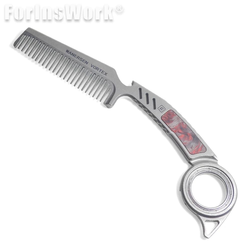 Strumento EDC multifunzionale TC21 Titanio Spinner Pettine Apribottiglie Fidget Toy Gadget antistress