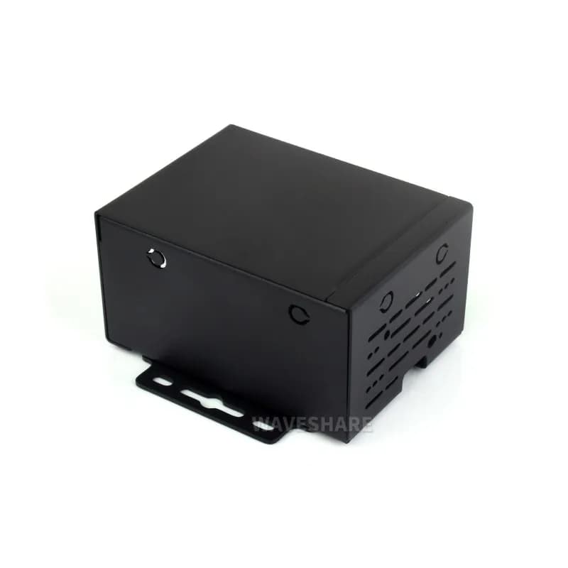 Industrial Grade Metal Case(D)for Raspberry Pi 5,Wall-mount and Rail-mount Support，Supports Installing Official Cooling Fan