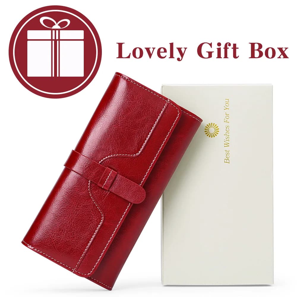 Women's Long Zipper PU Leather Wallet Fashionable European and American Style Large Capacity Clutch Bag Can Hold A Phone