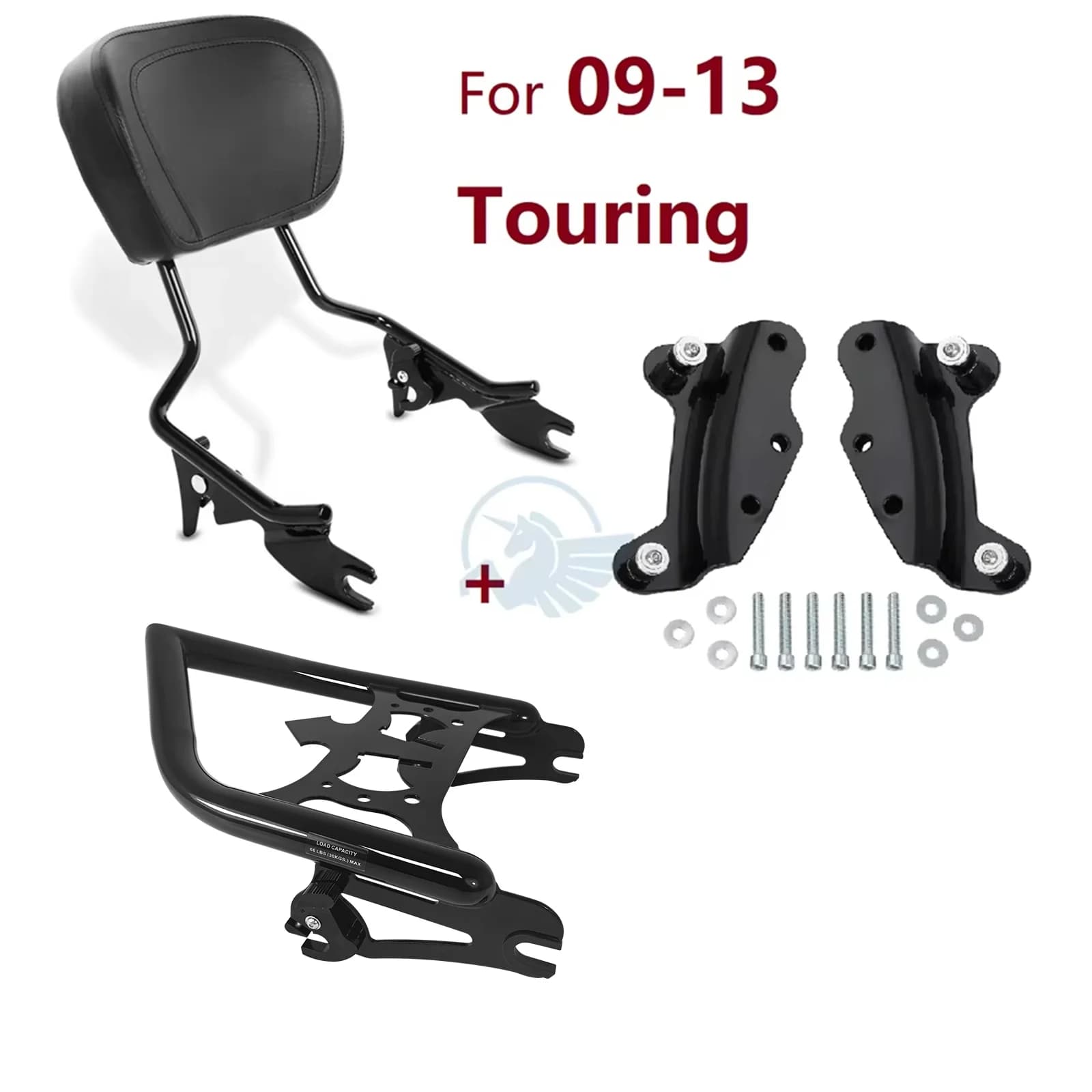 Per Harley Touring 2009-2013 2014-2025 Road King Electra Street Glide Schienale Posteriore Moto Sissy Bar con Portapacchi