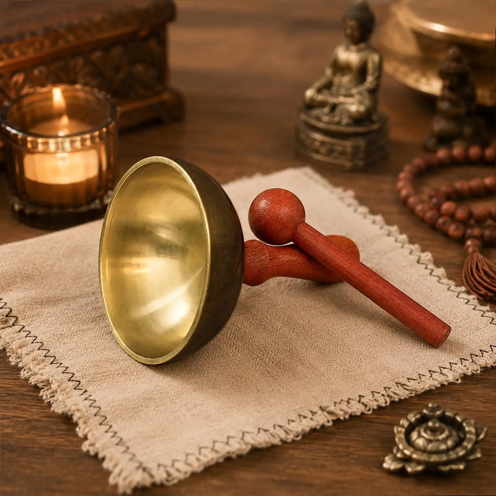 Sound Bowls Meditation Set Spiritual Sound Device With Hammer Singing Bowls For Yoga Relaxation Prayer Beginners Mindfulness Men
