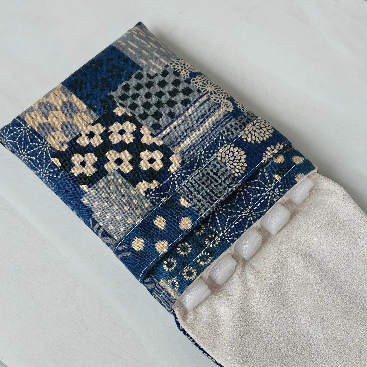 Chinese Style Pen Bag 5 Pen Set Portable Pen Bag Simple Pen Bag Protective Bag Portable Storage Flannel
