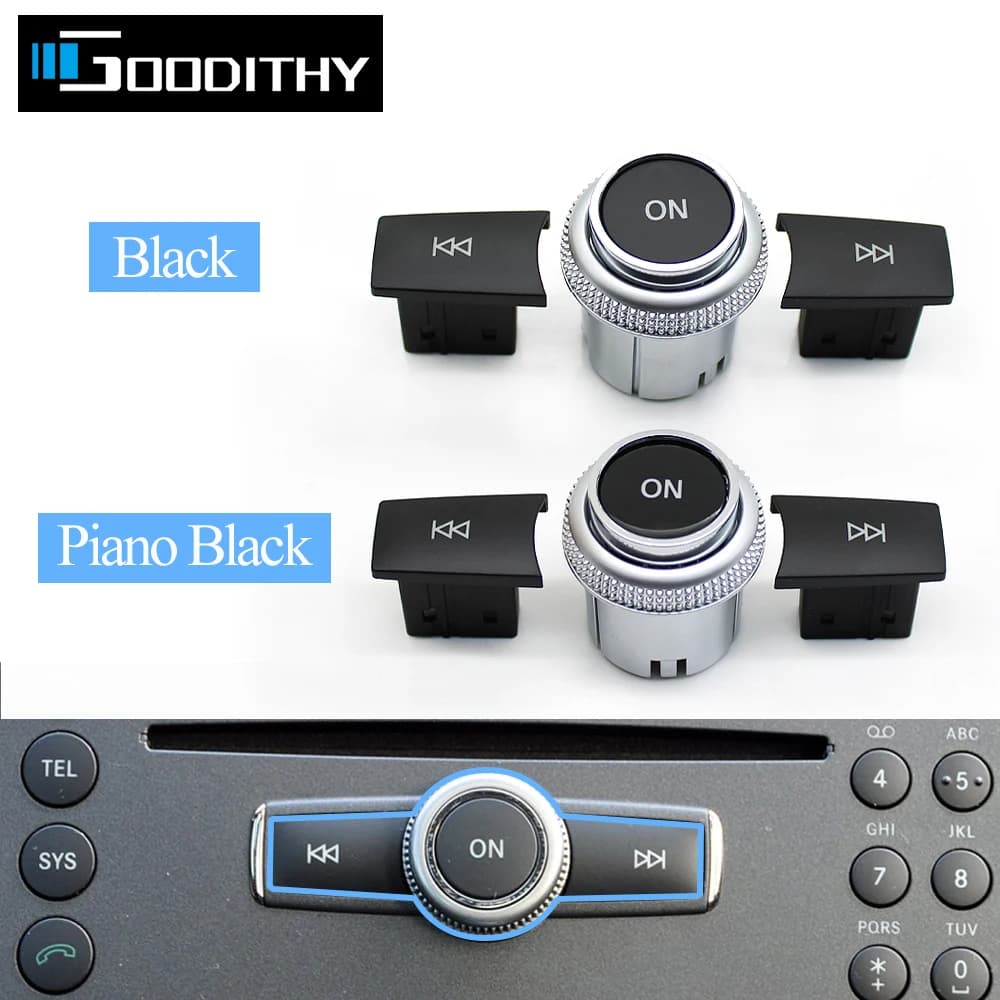 5PCS Front Center Console Lettore CD Pulsante Radio Manopola Interruttore Tappo Per Mercedes Benz W204 X204 W212 W207 W218 W166 W156 W176 W172