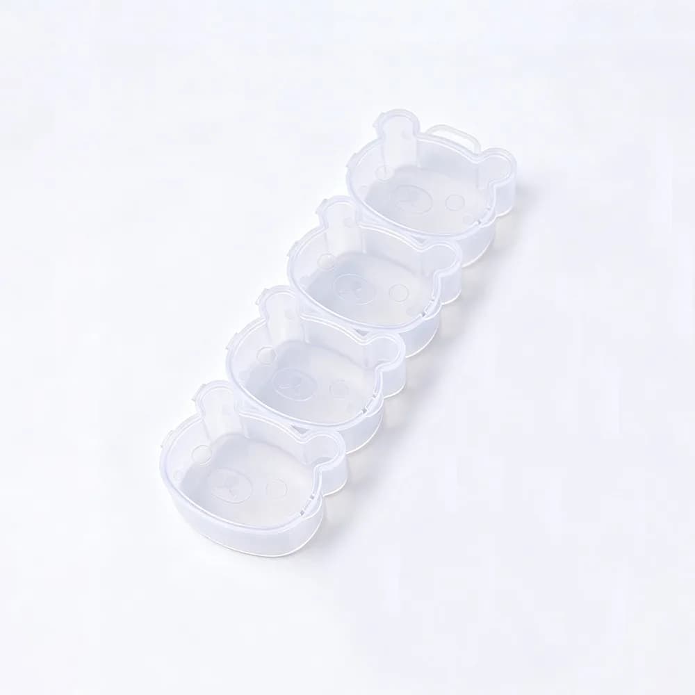 Multi-grid Transparent Plastic Storage Box Four-grid Transparent Plastic Multi-grid Jewelry Organizer Hairpin Organizer