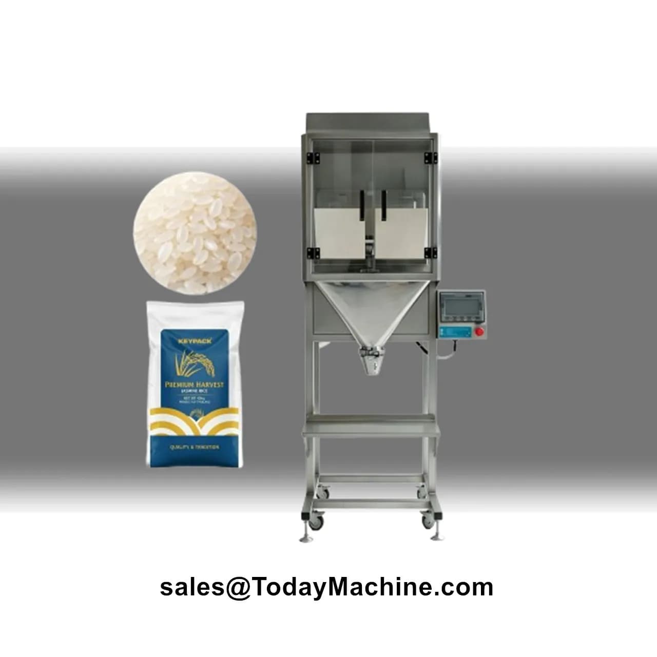 Automatic Linear Weigher Grains Rice Soy Beans Coffee Bean Filling Packing Machine