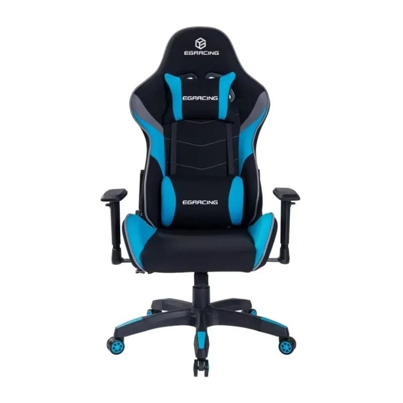 Black and Blue Gaming Chair with Headrest and Lumbar Cushion Cost-Effective Stock for Office or Gaming Use Computer Product