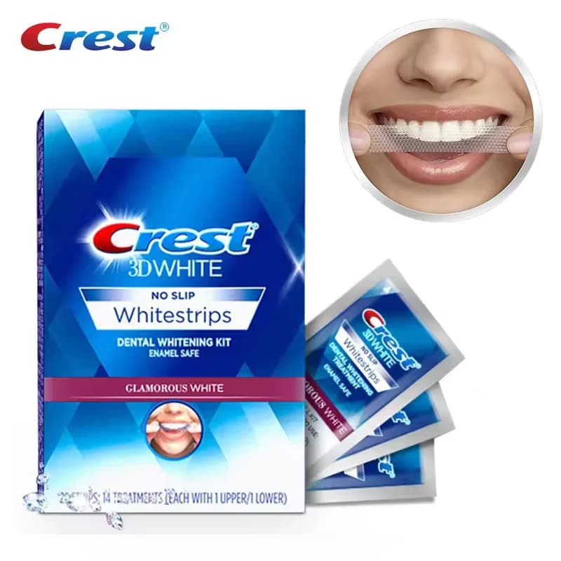 Strisce Sbiancanti per Denti Crest 3D Whitestrips, Sbiancante Dentale, Strisce Sbiancanti White Crest, Set da 5/7/14 Pezzi