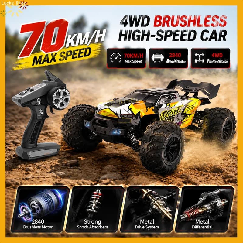Scy 16102 Pro 1:16 70km/H 4wd Rc Car With Led Light 2.4g Remote Control Cars High Speed Drift Monster Truck For Adults Toy Gift